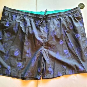 No Boundaries Big Men's Elastic Waist Swim Trunks Size 3XL Charcoal NWT